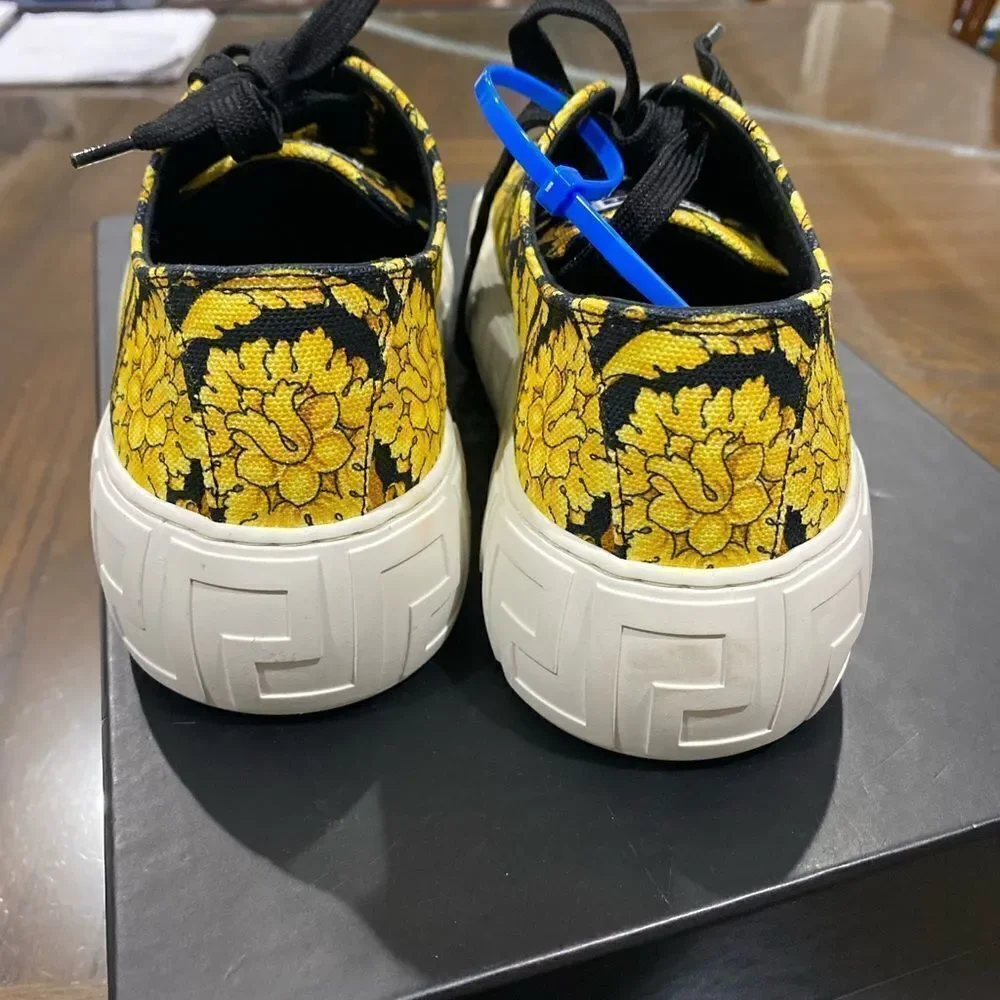 Versace Logo Jacquard Low-Top Sneakers